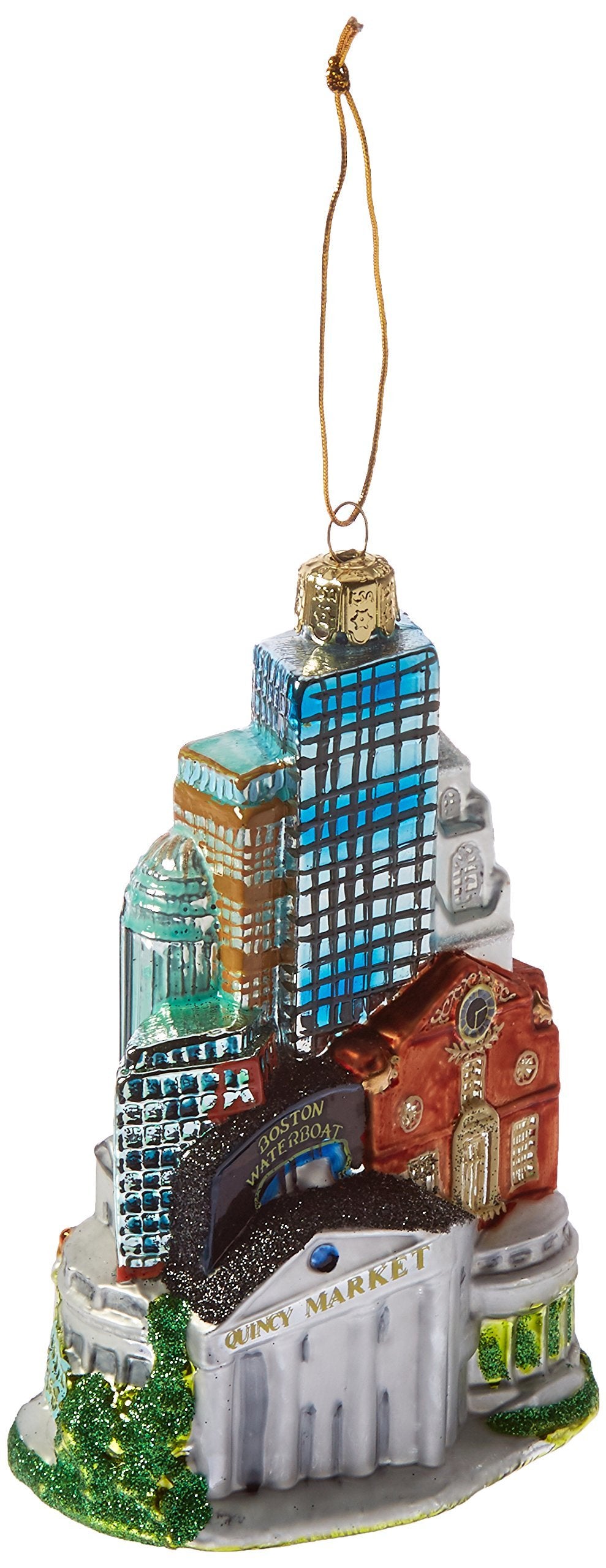 Kurt Adler 5-Inch Glass Boston Cityscape Ornament