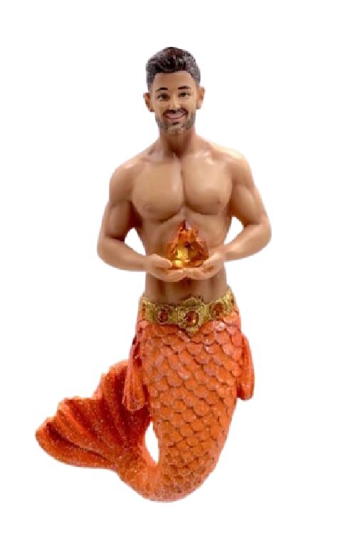 December Diamonds 55-55499 November Citrine Merman Ornament 4.5 Inches