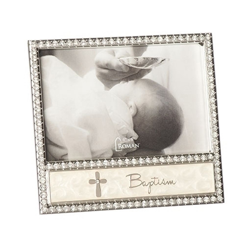 Roman 6" H Baptism Cross Frame - Holds 4X6