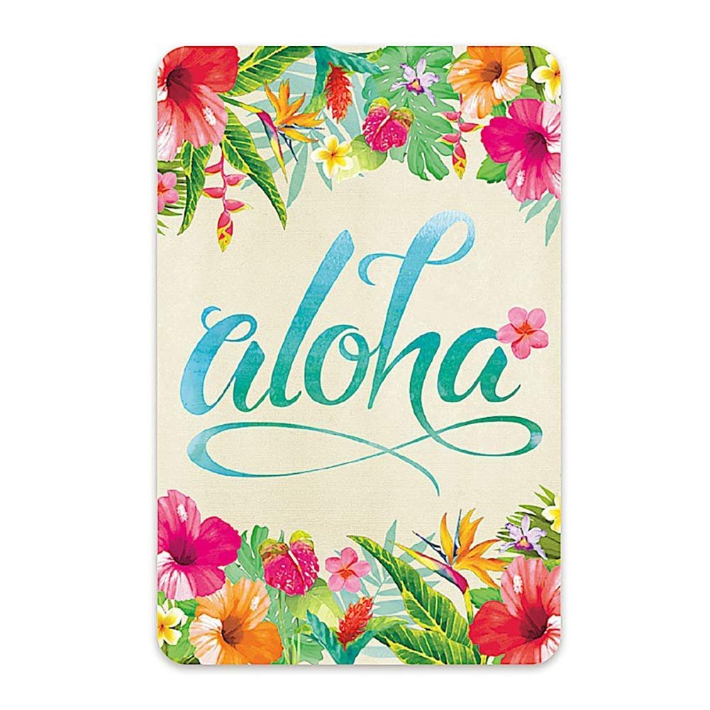 Welcome to the Islands Hawaii Style Playing Cards Aloha Floral Island Design Gaming, Floral 54 Cards Acrylic Case All Ages 0+