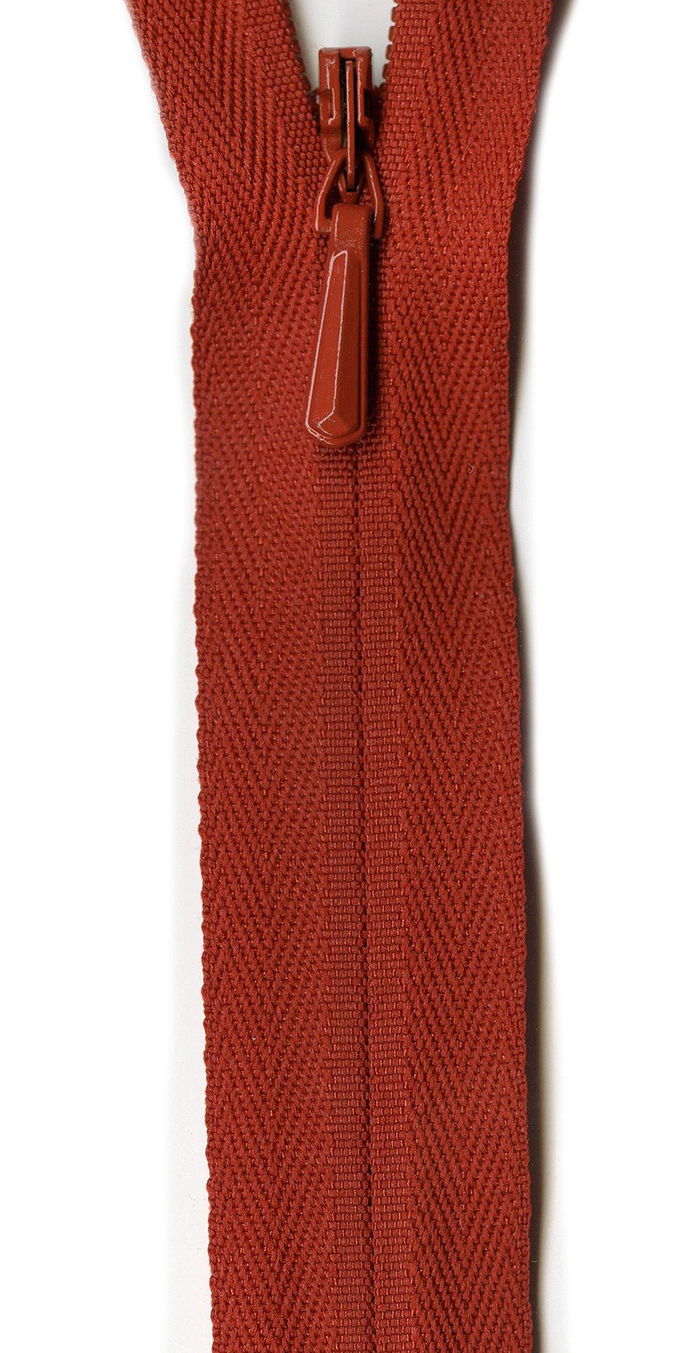 YKK Unique Invisible Zipper, 22", Rust