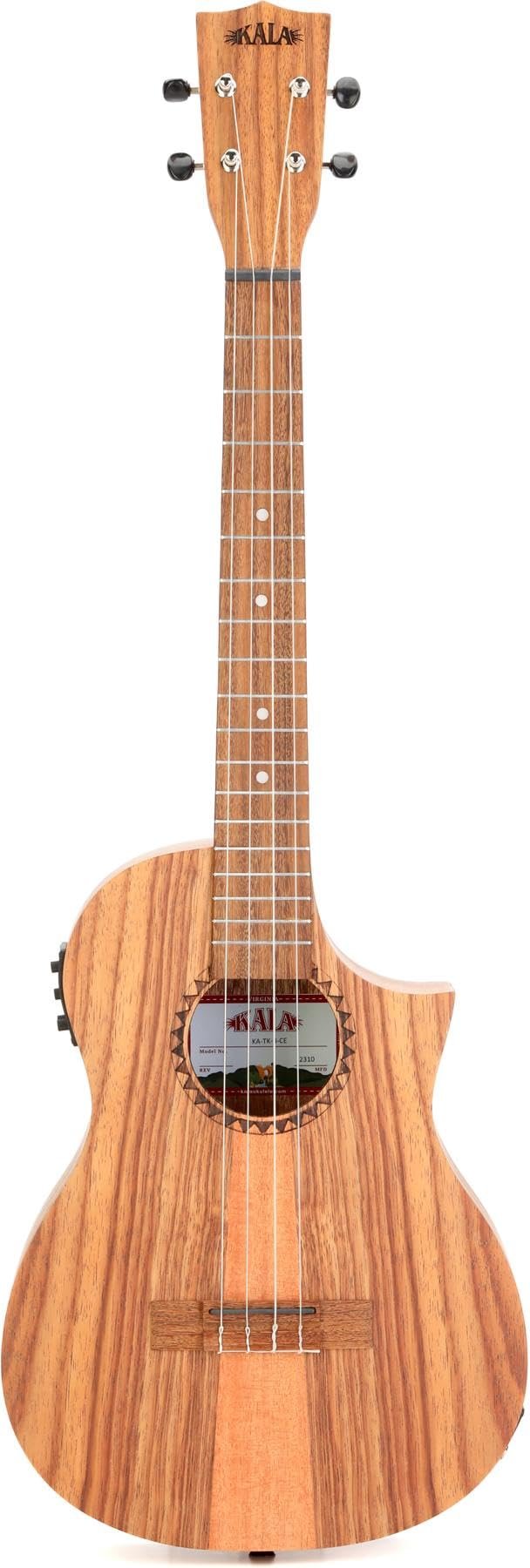 Kala Brand Music Co., 4-String Ukulele, Natural, Baritone with EQ (KA-TK-B-CE)