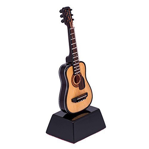 Broadway Gift Miniature Resin Stone Classic Guitar with Pickguard 6 inch Decorative Figurine with Base