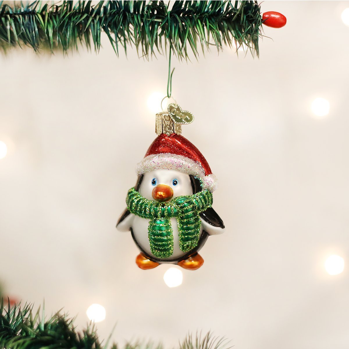 Old World Christmas Glass Blown Penguin Ornaments