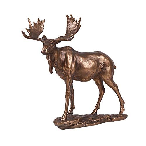Pacific Giftware Animal World Moose Golden Finish Figurine Home Decor