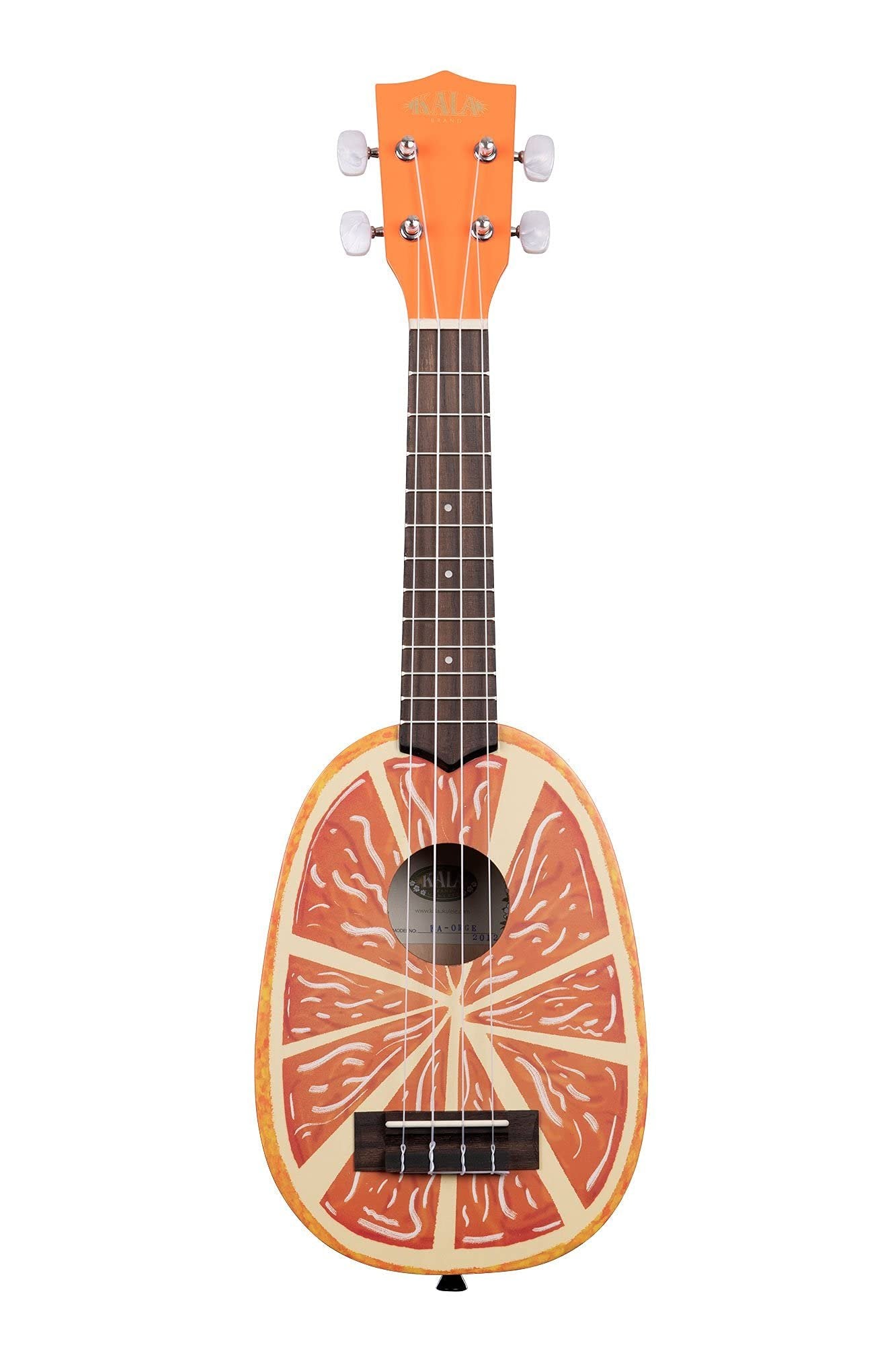 Kala, 4-String Ukulele, Orange, Soprano (KA-NV-ORNG)