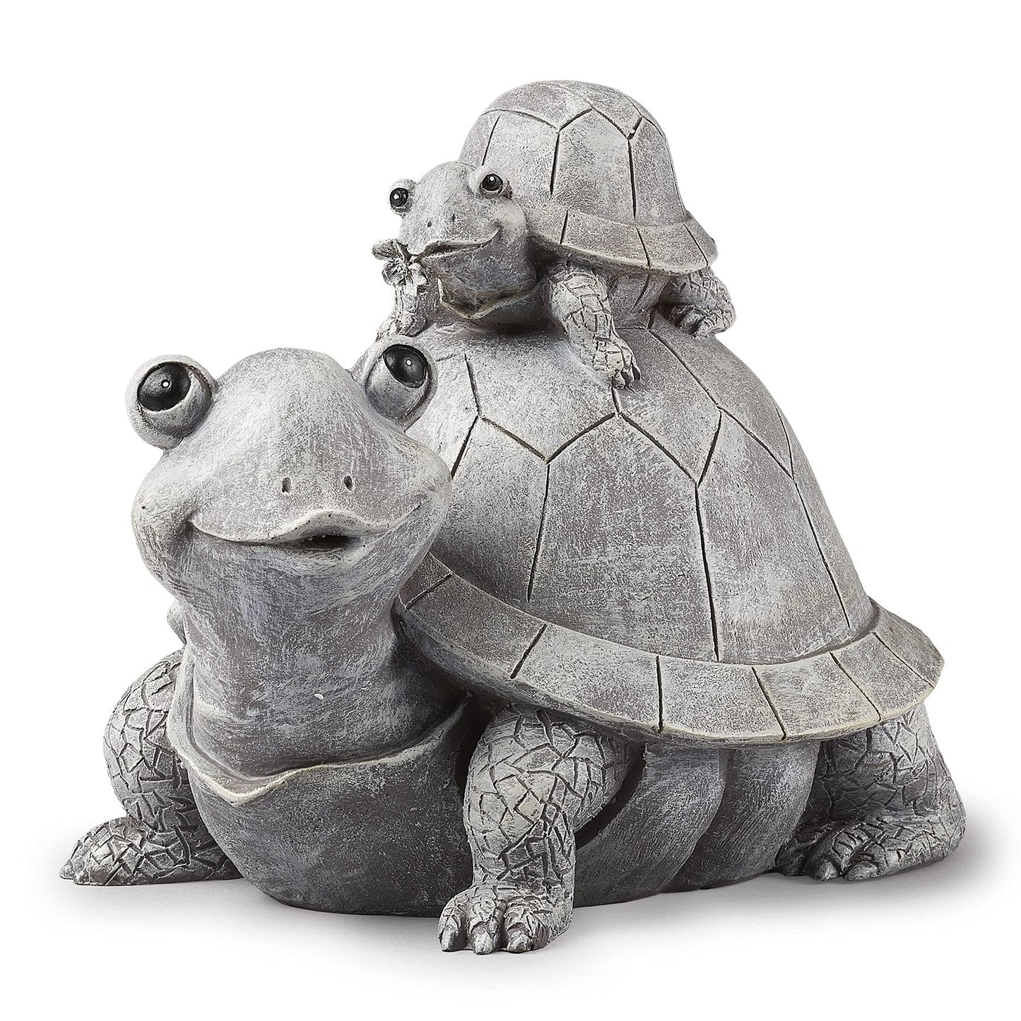 Roman Garden - Turtle and Baby Statue, 7" H, Pudgy Pals Collection, Resin and Dolomite, Decorative, Garden Gift, Home Outdoor Decor, Durable, Long Lasting