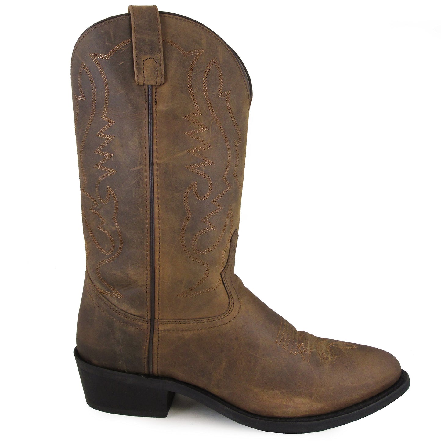 Smoky Mountain Boots Mens Denver Brown Oiled Leather Basic Western 10 EE