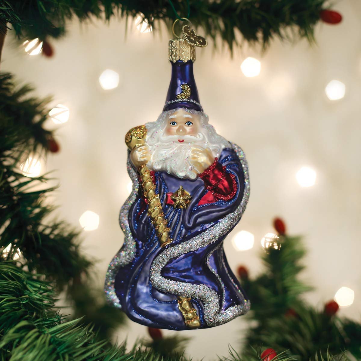 Old World Christmas Wizard Glass Blown Ornaments for Christmas Tree