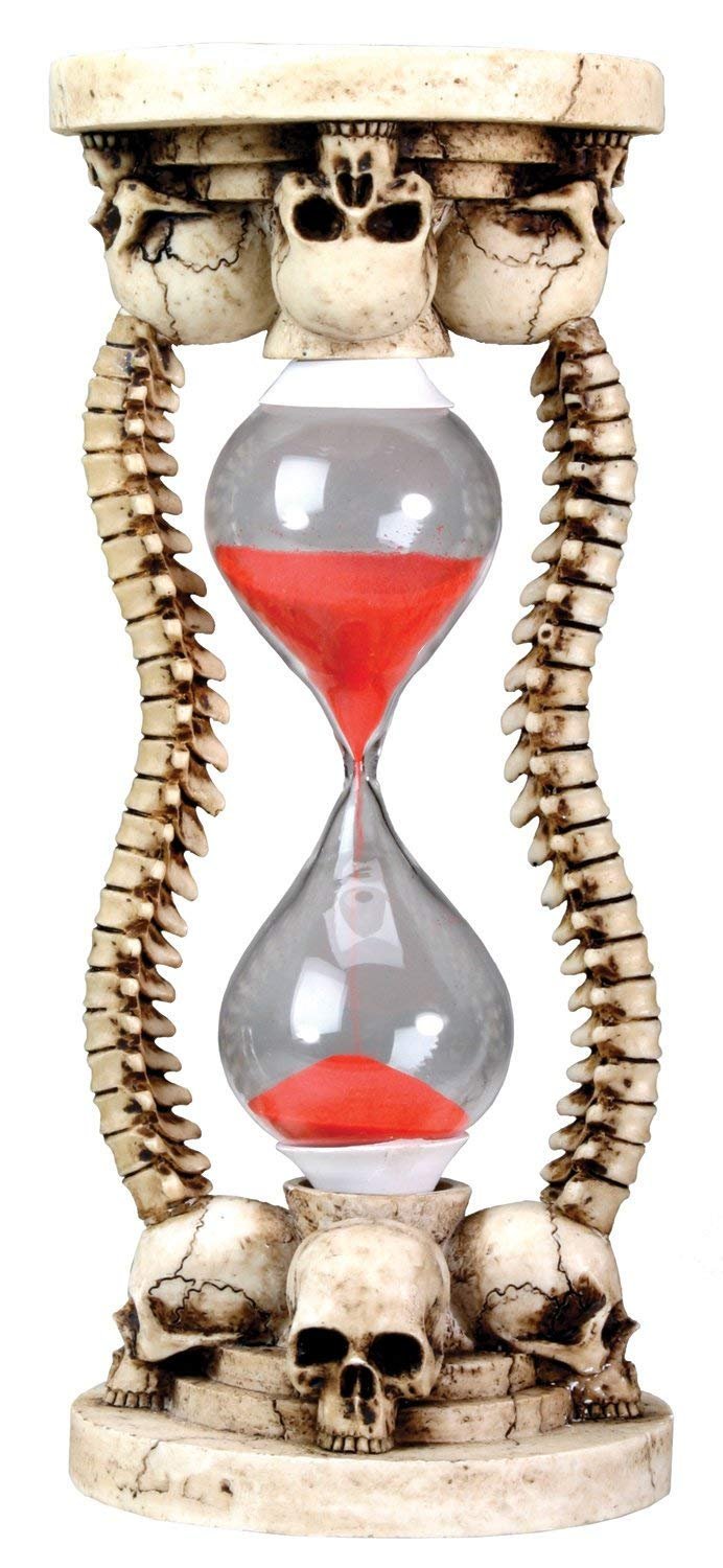 Skull Sand Timer Collectible Figurine
