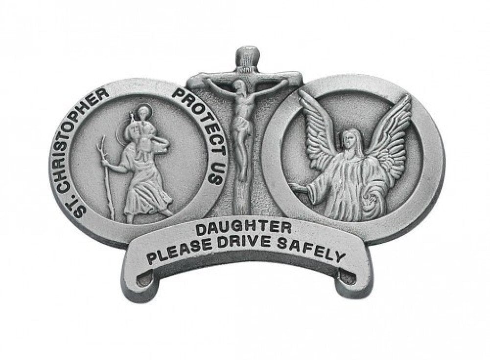 St. Christopher Guardian Angel Daughter Visor Clip
