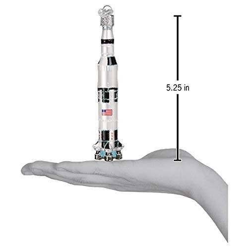 Old World Christmas Saturn V Rocket Glass Blown Ornaments for Christmas Tree