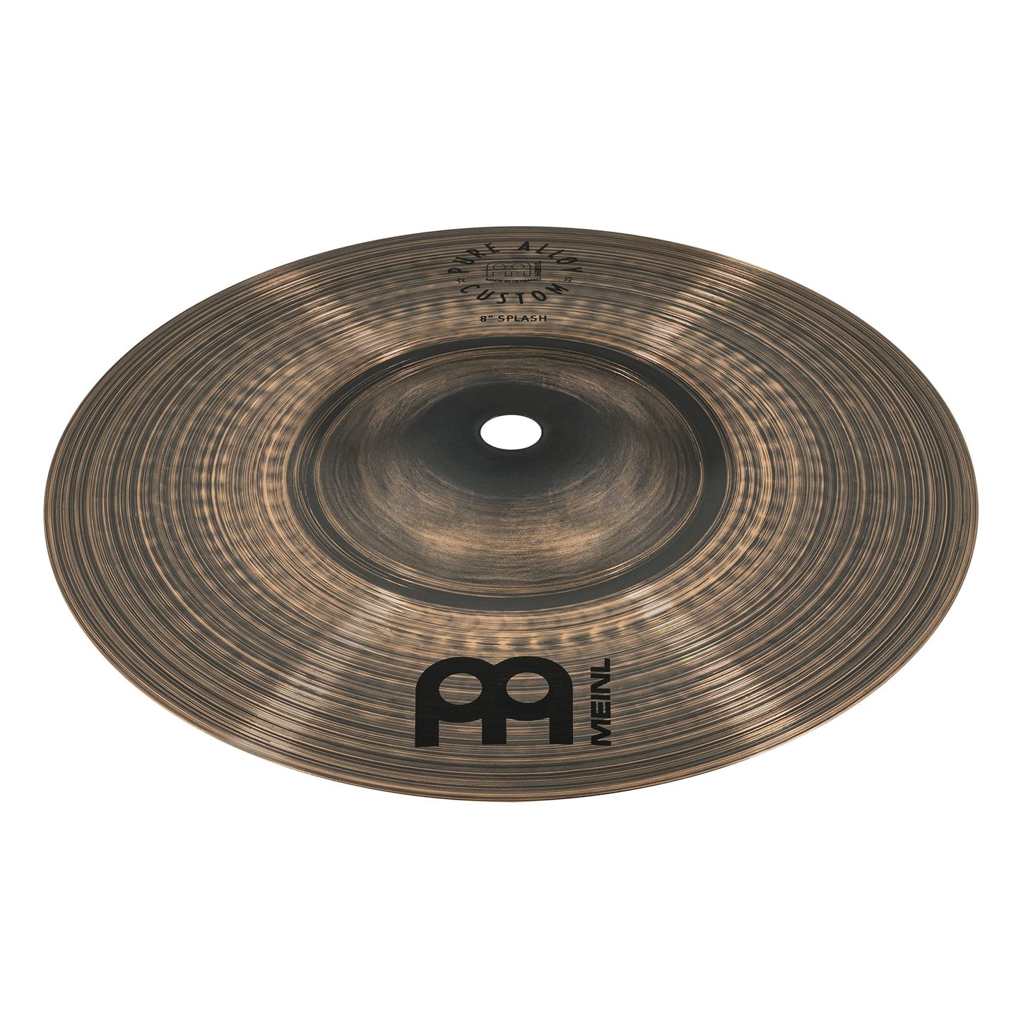 Meinl Cymbals Pure Alloy Custom 8" Splash — Smoked Bronze/Brilliant Finish — Made in Germany, 2-Year Warranty (PAC8S)