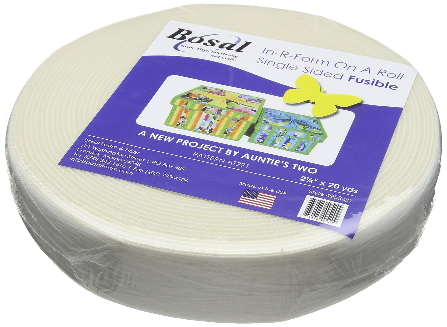 Bosal in-R-Form Plus, Single Side Fusible, 2.25" X 20yds, Color White