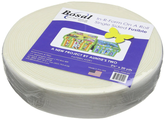 Bosal in-R-Form Plus, Single Side Fusible, 2.25" X 20yds, Color White