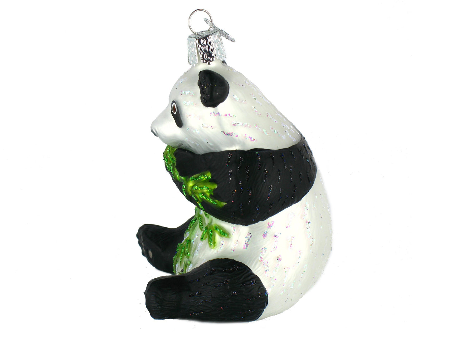 Old World Christmas Ornaments: Panda Glass Blown Ornaments for Christmas Tree