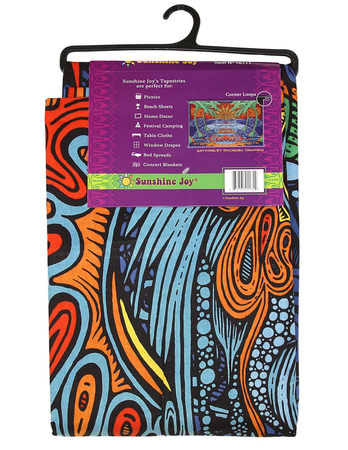 Sunshine Joy 3D Epic Tropical Paradise Surf Wave Palm Tree Tapestry Tablecloth Beach Sheet Wall Art Huge 85x100 Inches - Classic