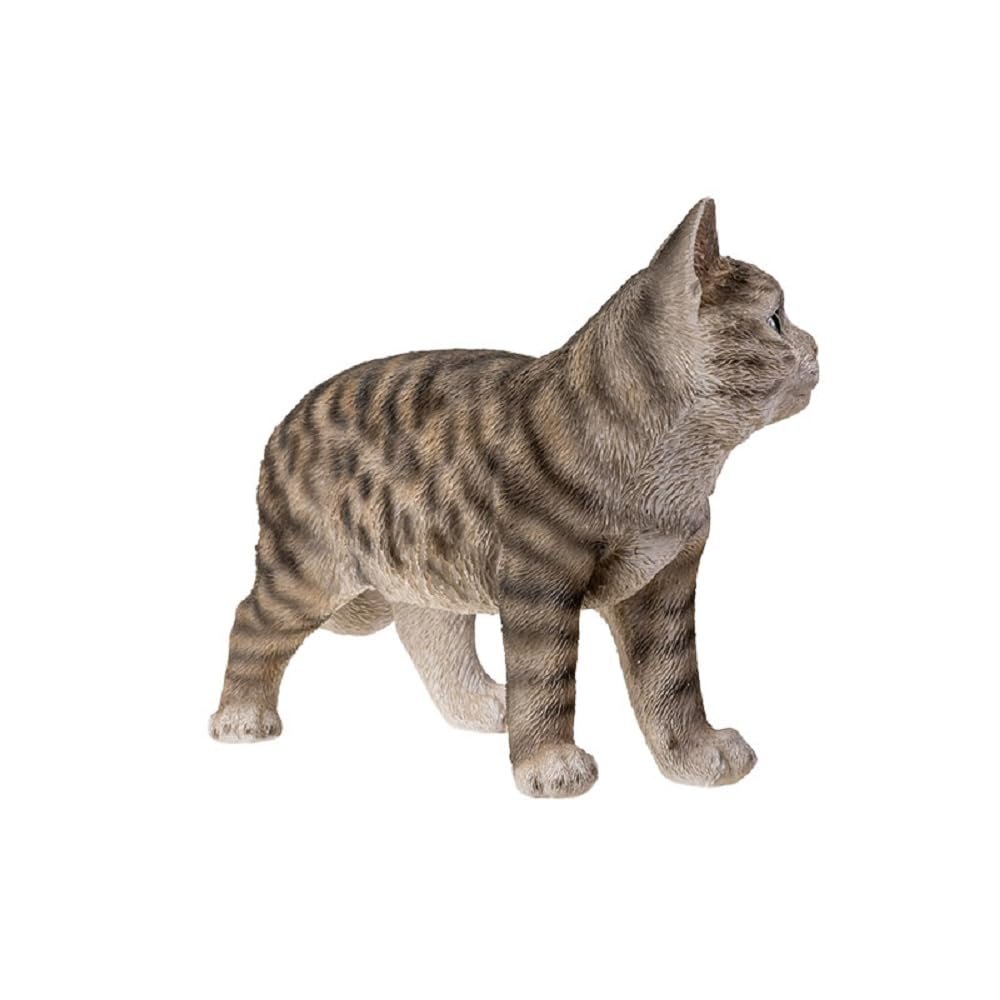 Pacific Trading Grey Tabby Cat, 7.68-inches Height, Cold Cast Resin, Home, Home Décor