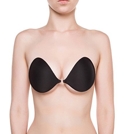 NuBra Super Padded Adhesive Bra #S900, Black, Cup AA