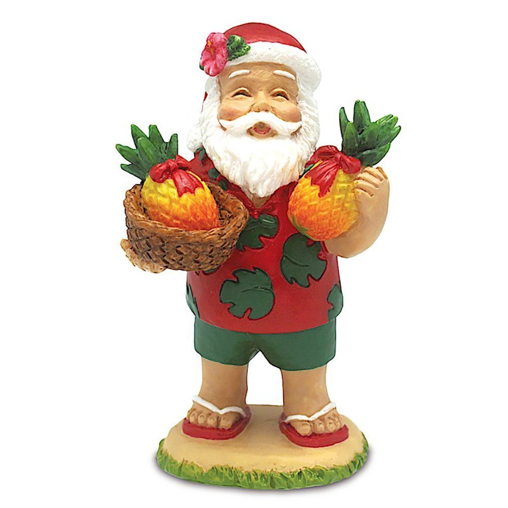 Santa's Bounty Hawaiian Resin Holiday Ornament