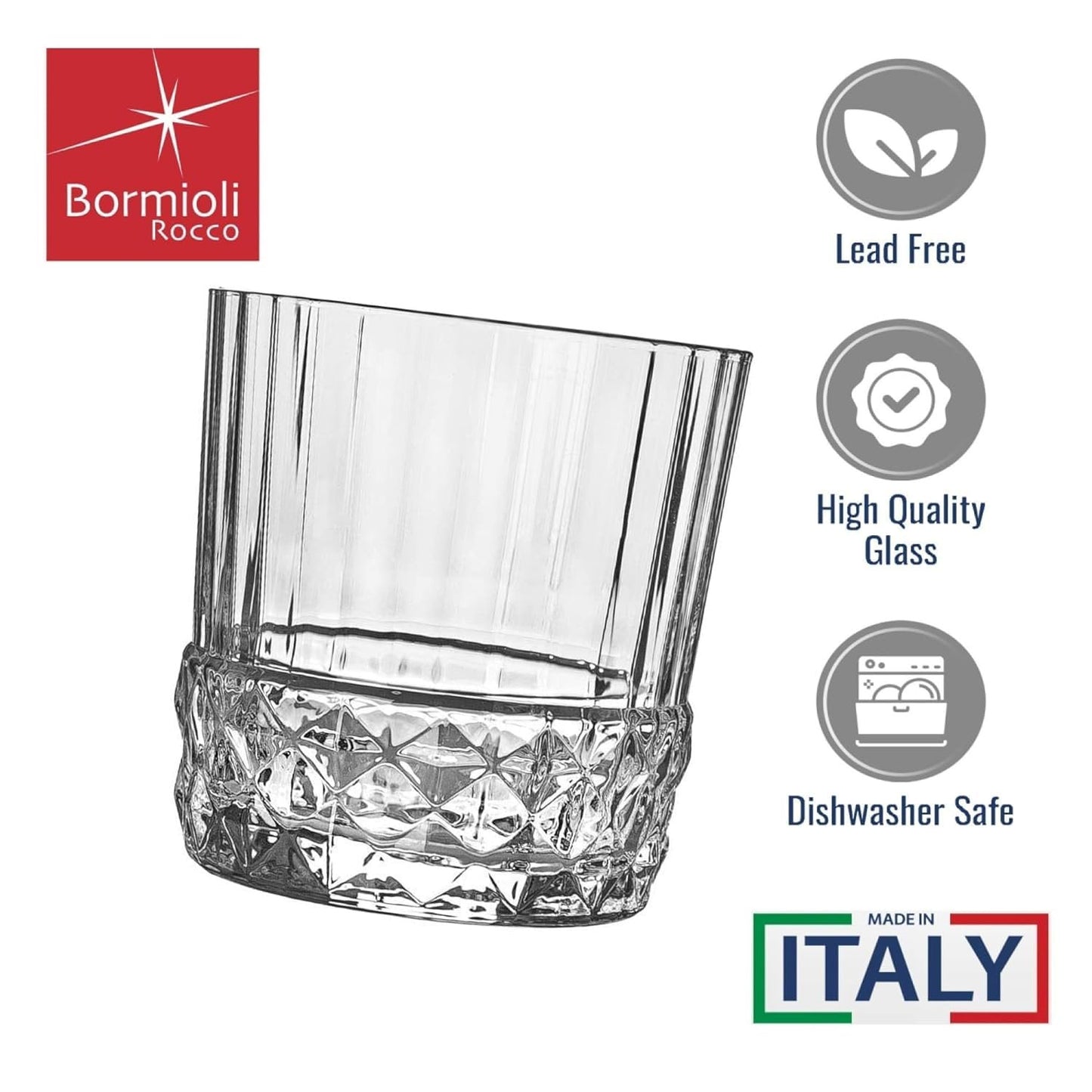 Bormioli Rocco America '20s 4.75 oz. Nick & Nora Martini Glasses, Clear, Set of 4