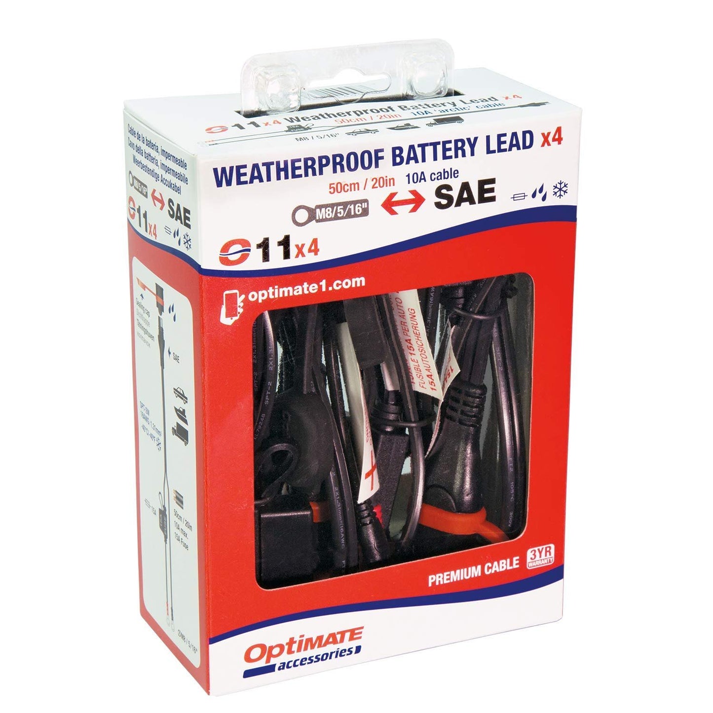 OptiMate Cable O-01x4, ring terminal harness, powersport