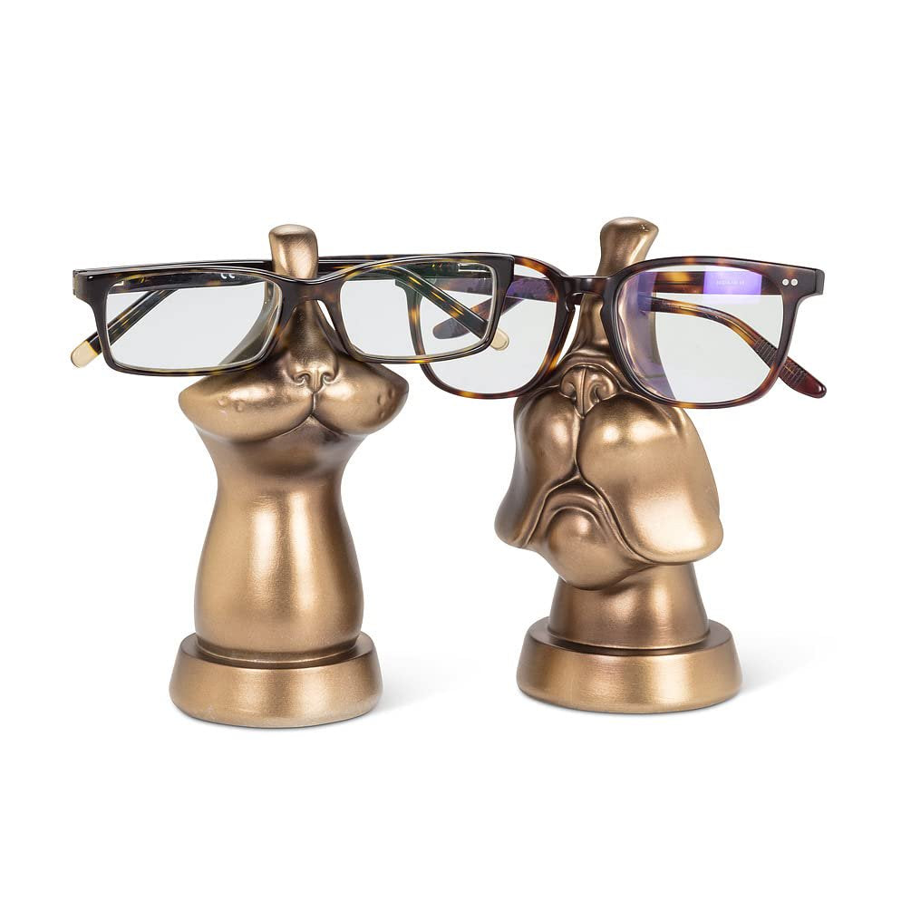 Dog Face Eyeglass Holder-Bronze