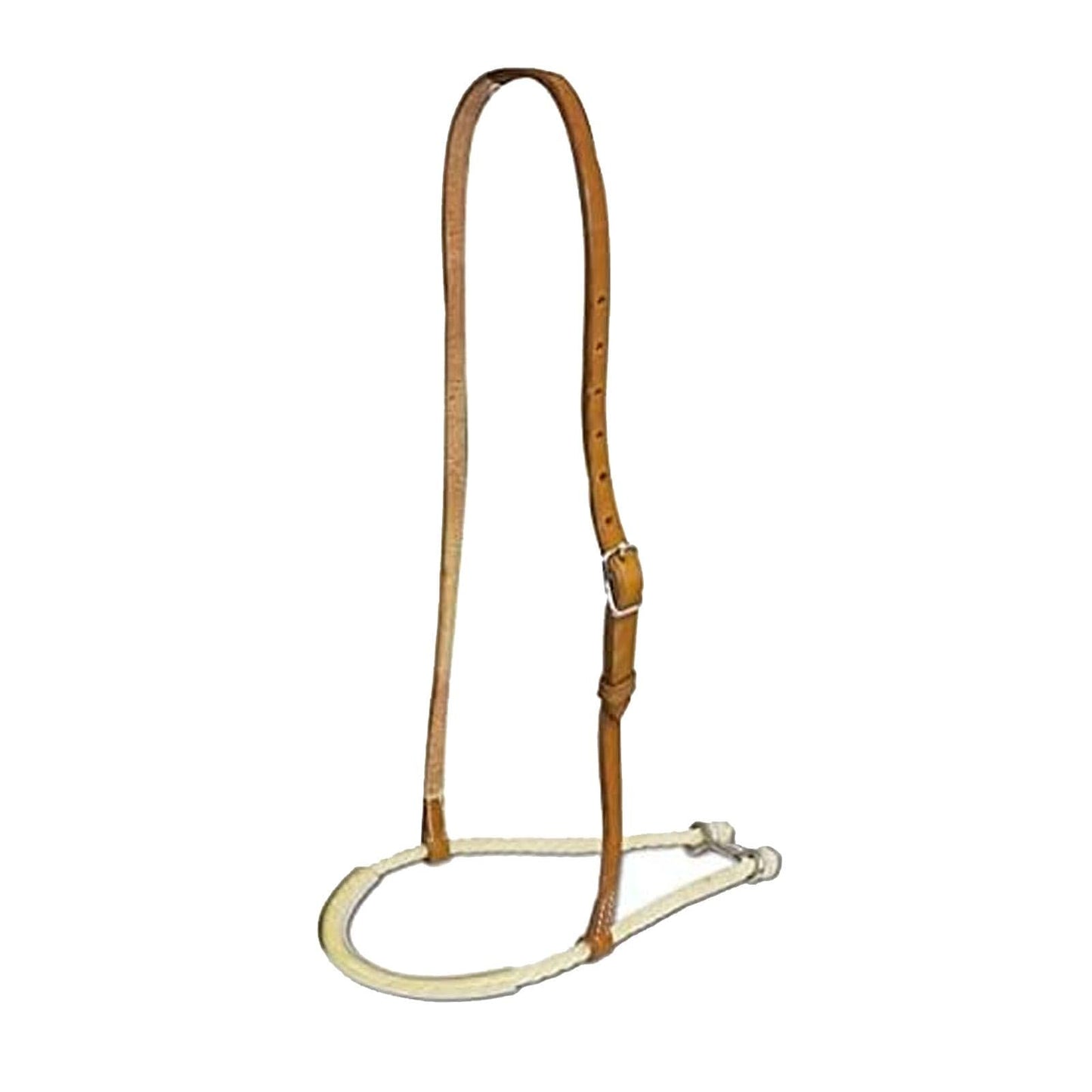 Showman Rubber Covered Rope Noseband Tie Down w/Argentina Cow Leather