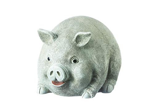 Roman - Pig Bluetooth Speaker Pudgy Pal, 6" H, Garden Collection, Resin and Stone, Decorative, Gift, Home Outdoor and Indoor Decor, Durable, Long Lasting