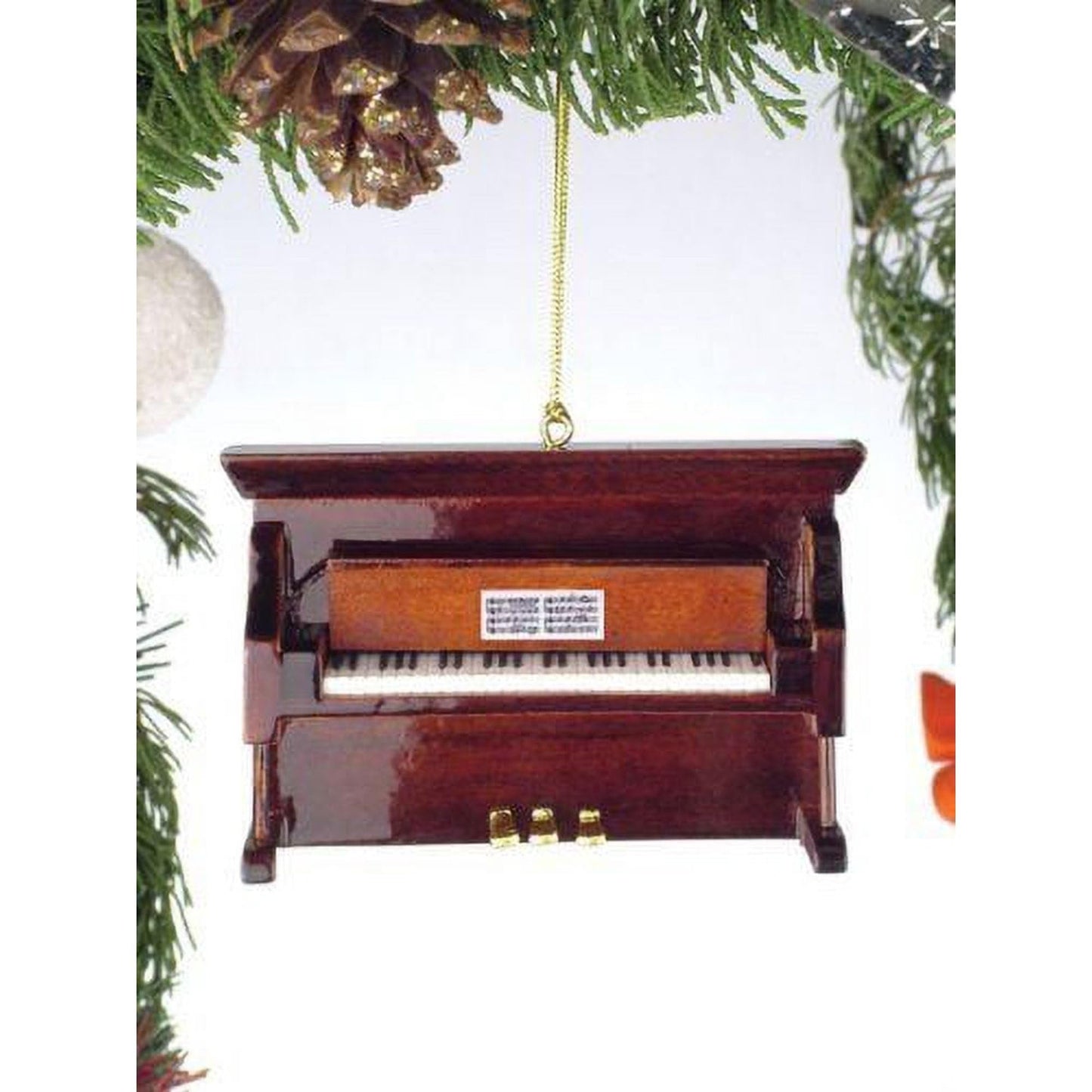 Broadway Gifts Brown 3" Upright Piano Tree Ornament