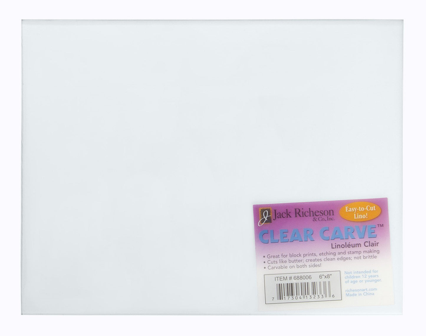 Jack Richeson Clear Carve Linoleum 6" X 8"