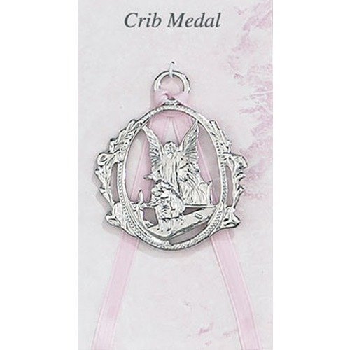 McVan Inc. Guardian Angel Crib Medal Pink - Décor Gift Religious PW6-P-MCVAN