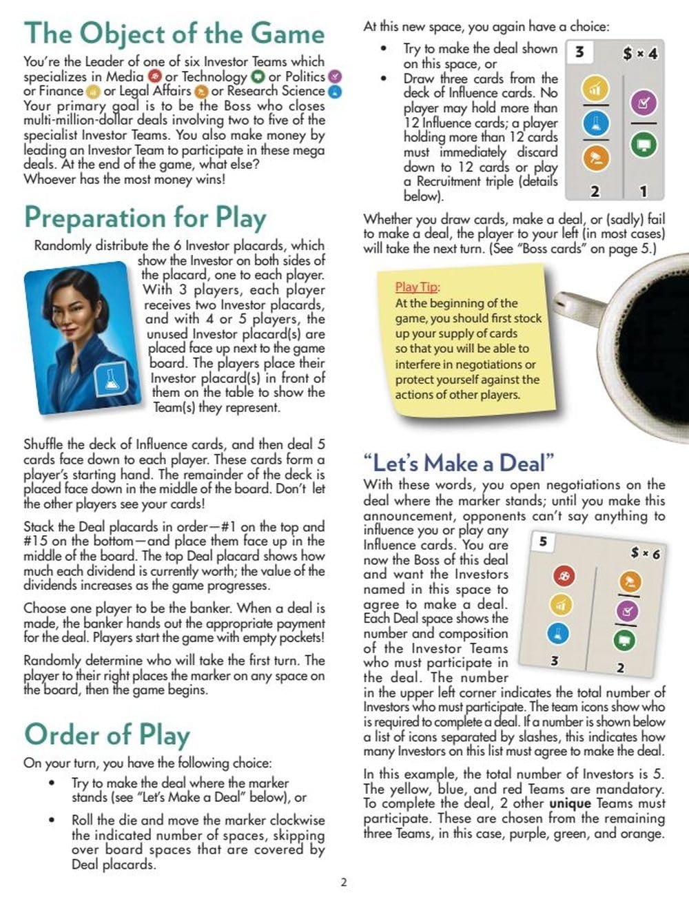Face 2 Face Eagle-Gryphon Games I'm The Boss Bargaining Board Game