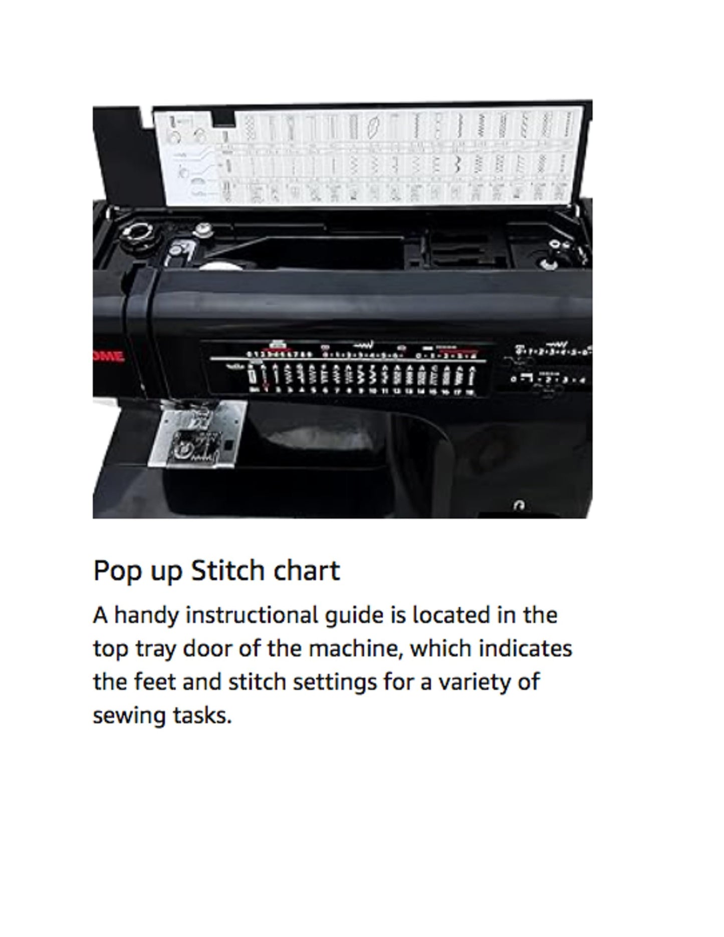 Janome HD-5000 Black Edition Heavy-Duty Sewing Machine with Aluminum Body, 18 Stitches, Free Arm, and Built-In Needle Threader