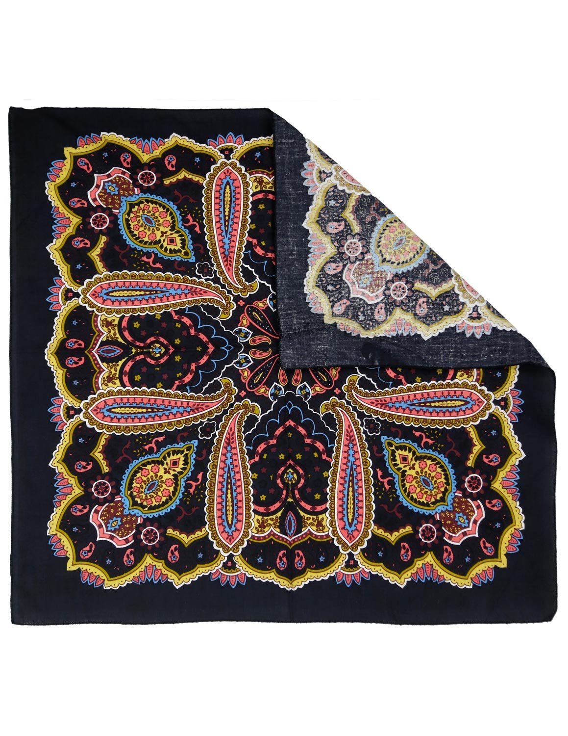 Sunshine Joy Paisley Hippie Bandana 22x22 Inches - Classic Red