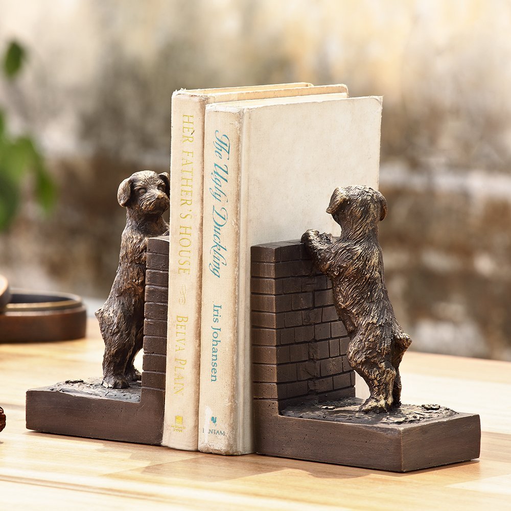 SPI Home Perky Peeking Puppy Bookends