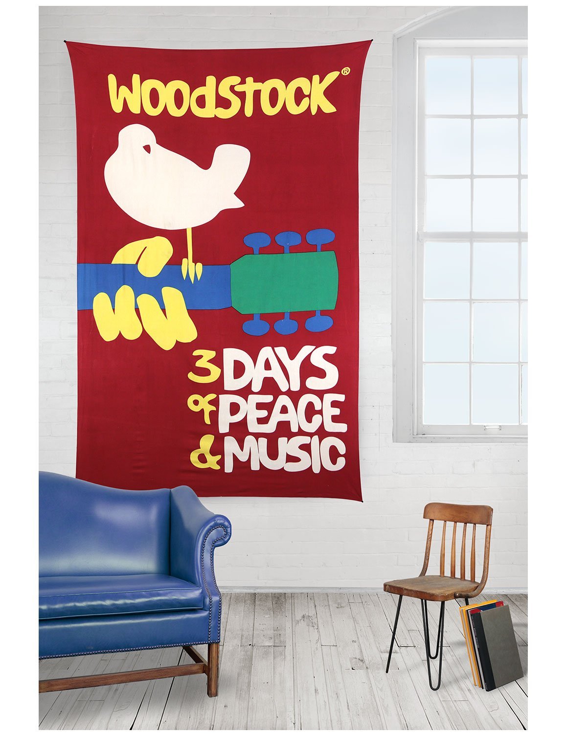 Sunshine Joy Woodstock Tapestry Red 60x90