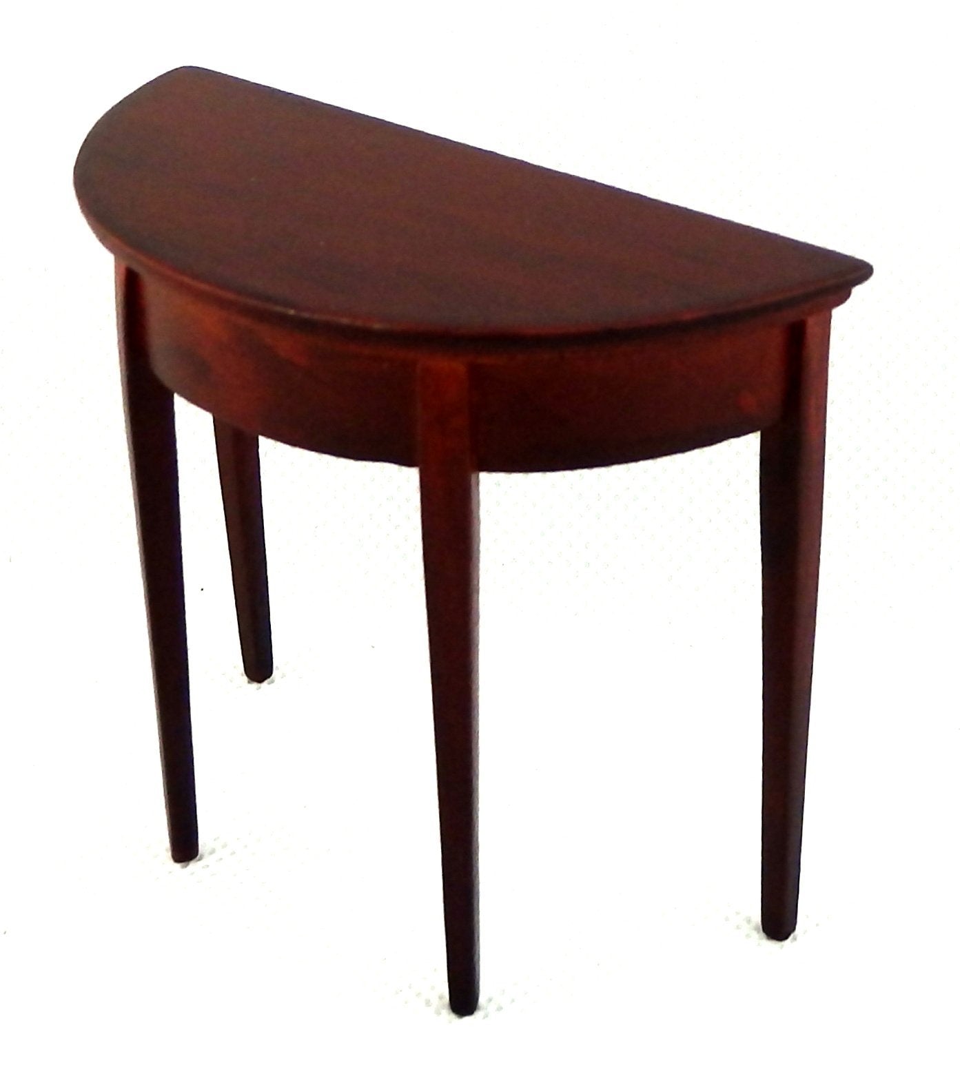 Melody Jane Dolls Houses Mahogany Half Moon Demi Table Miniature 1/12 Scale Hall Furniture