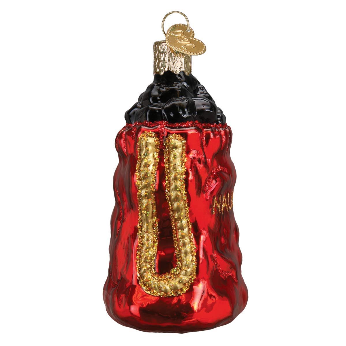 Old World Christmas Bag of Coal Ornament, Multi