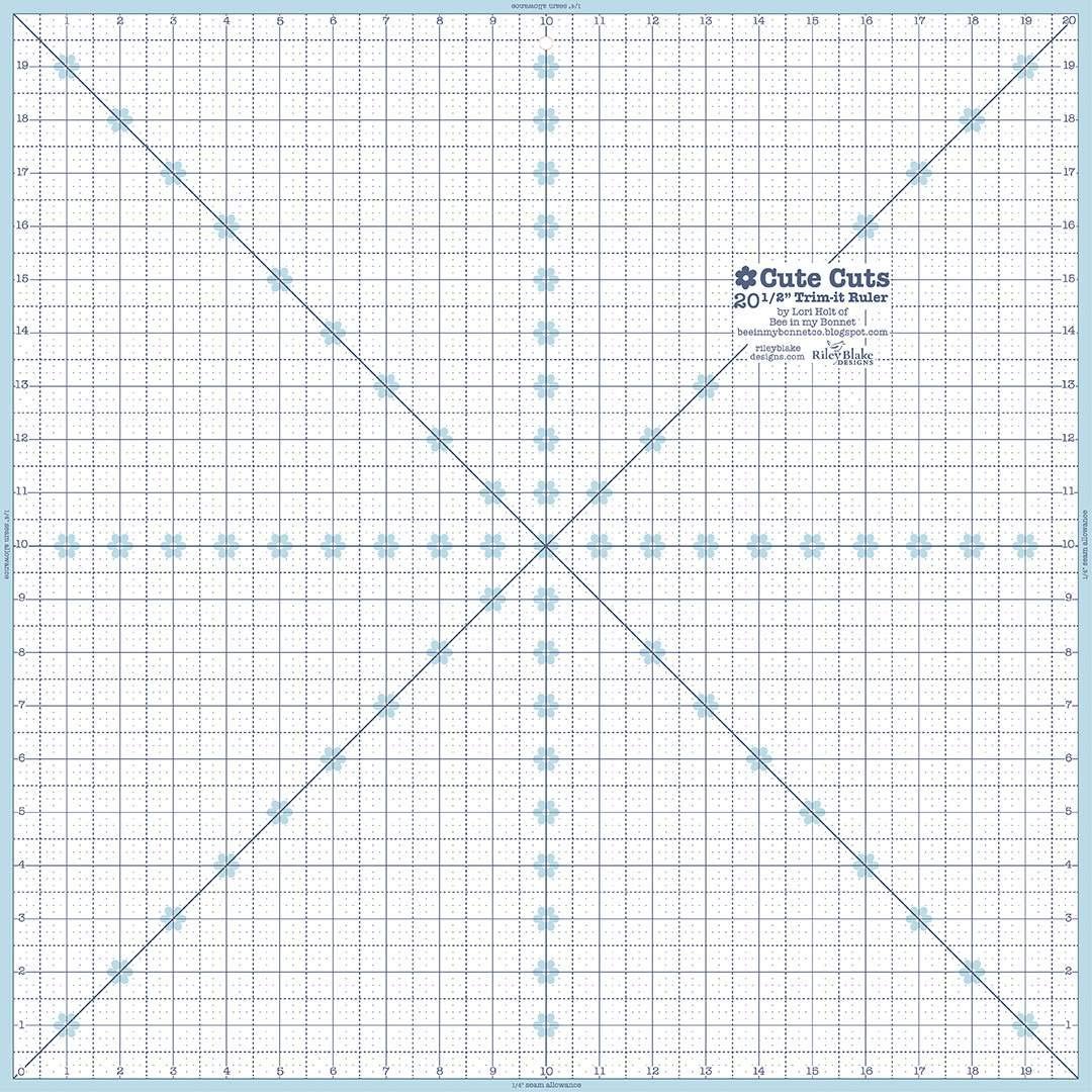Riley Blake Designs Lori Holt Trim It Ruler 20.5 inch Square (STTI-21861)