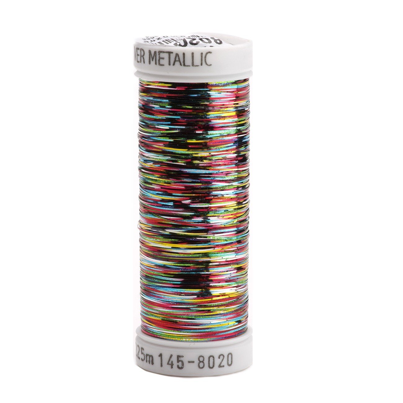 Sulky Of America 215d 40wt Sliver Metallic Nylon/Polyester Thread, 250 yd, Multicolor Vibrant