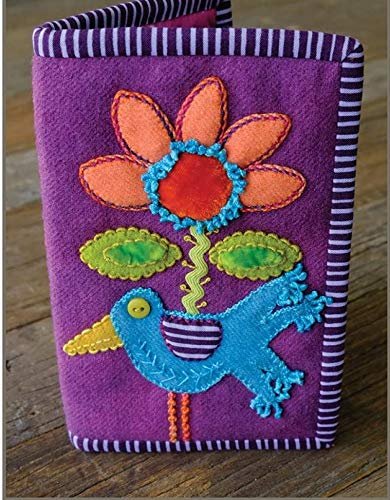 Bird & Bloom Needle Case pattern by Sue Spargo - Wool Applique Project, 6.5" x 8.5"
