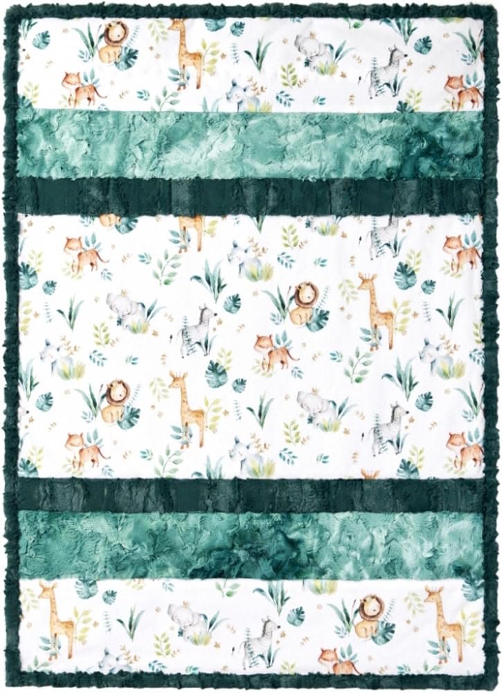 Shannon FABRICS Minky Lullaby Jungle Rumble Cuddle Kit Quilt Kit