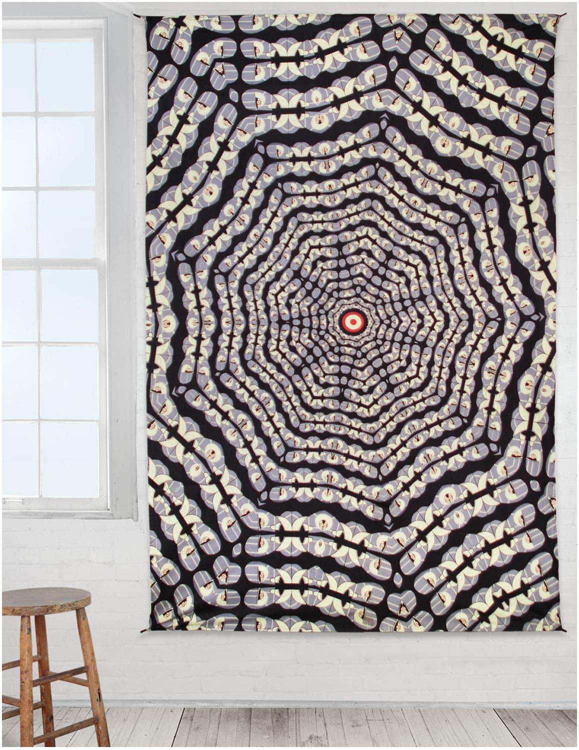 Sunshine Joy Pink Floyd Division Bell Mandala Tapestry Psychedelic Wall Art Huge 60x90 Inches