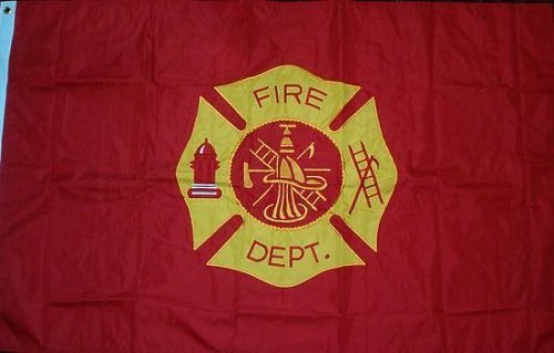 2x3 Fire Department Flag Double Sided Nylon Embroidered Firefighter New