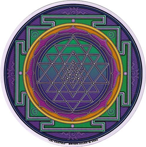 Sri Yantra - Window Sticker / Decal - Circular 4.5” Translucent