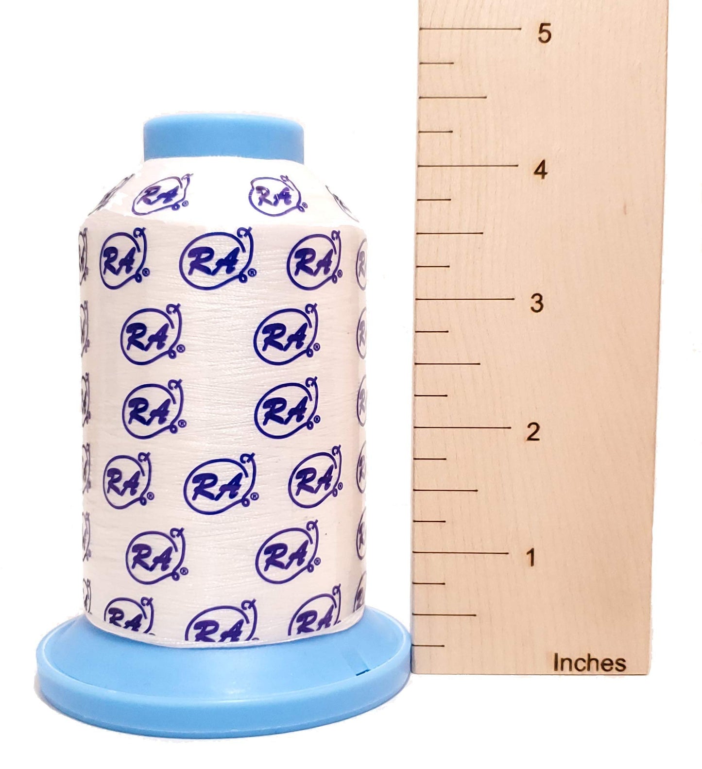 Robison-Anton 2 Ply Super Bright Polyester Embroidery Thread, 40Wt/120D/5500 yd, Ultra Brite White