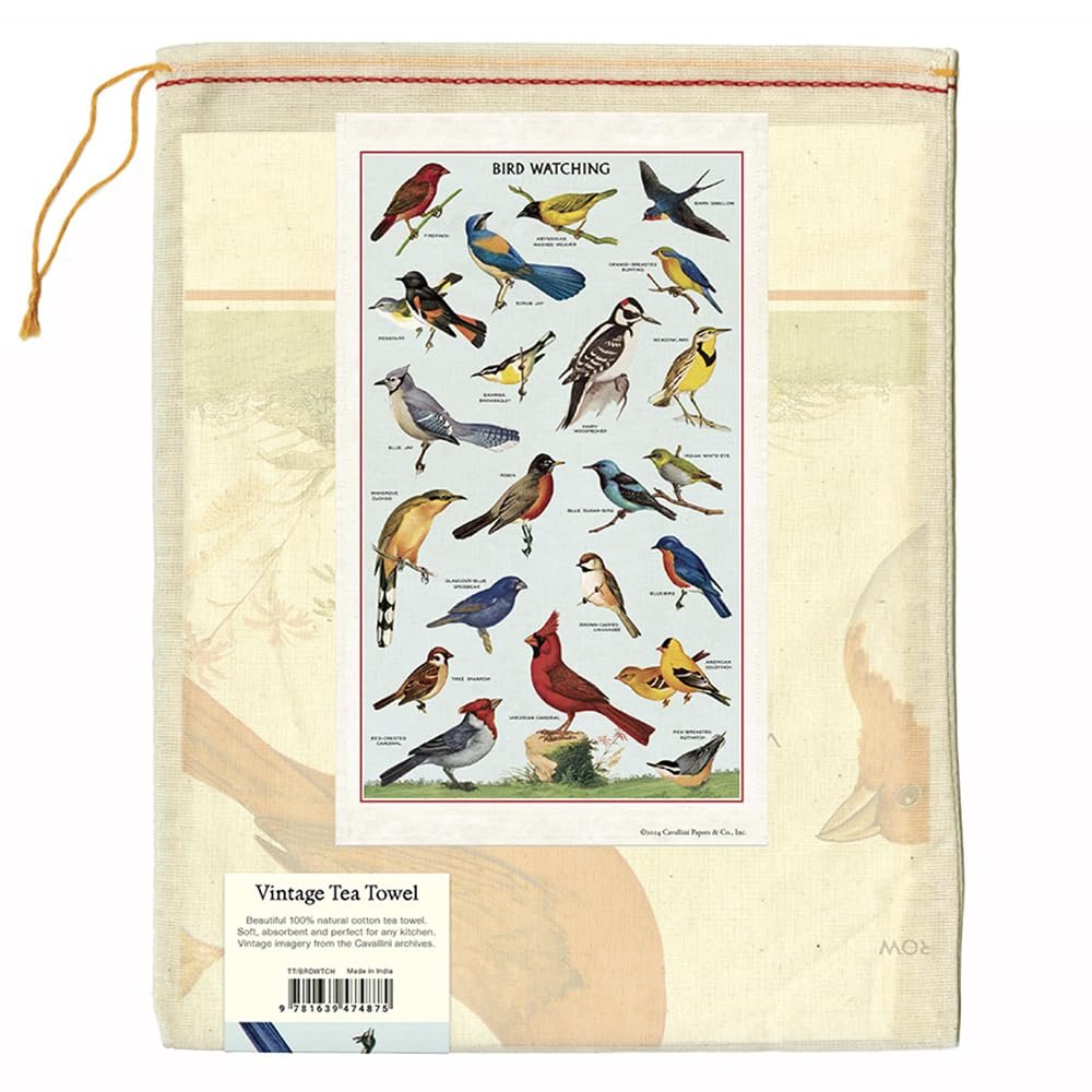 Cavallini & Co. Tea Towel- Bird Watching