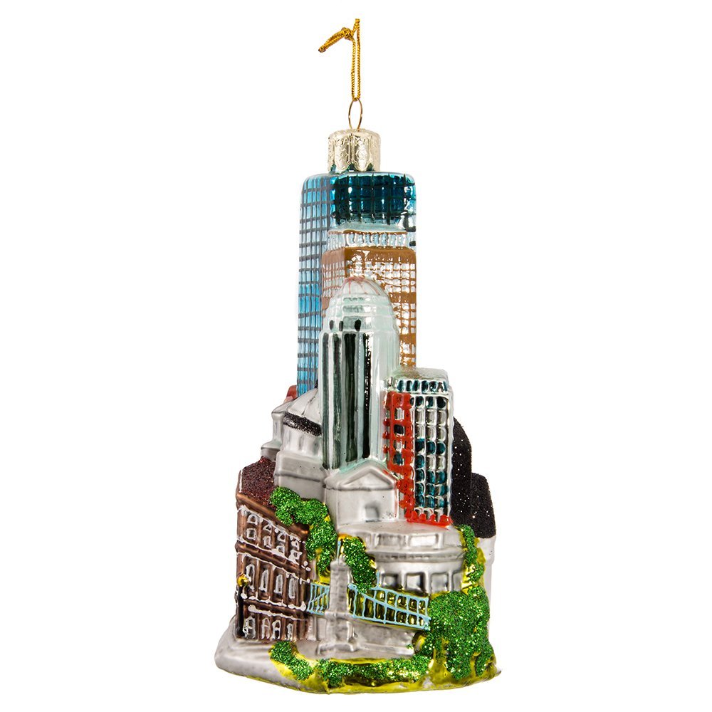 Kurt Adler 5-Inch Glass Boston Cityscape Ornament