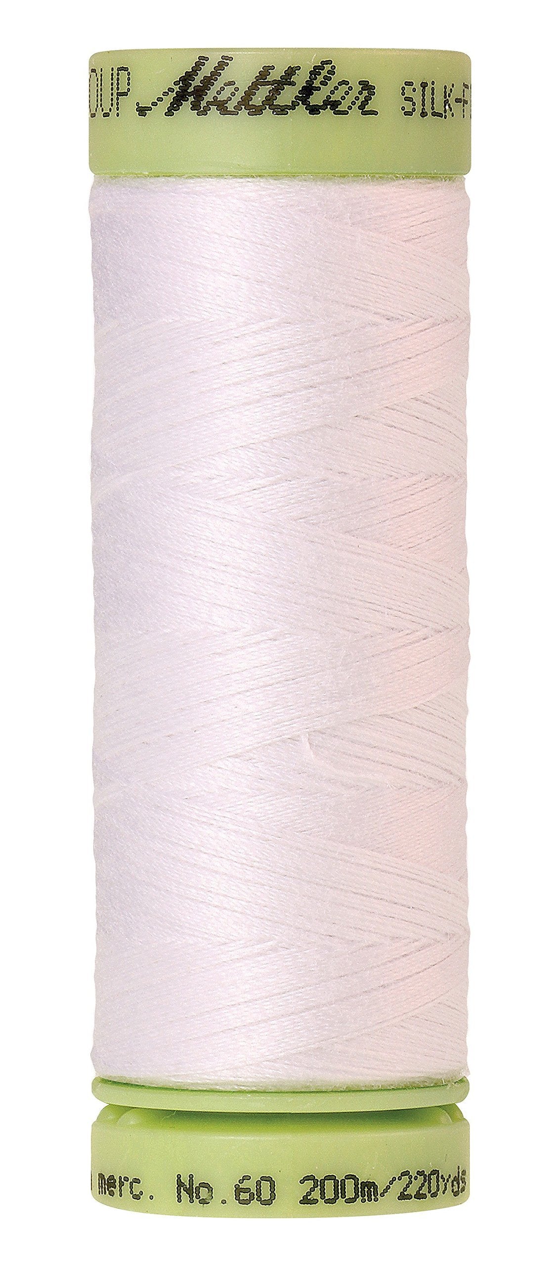 Mettler Silk-Finish Solid Cotton Thread, 220 yd/200m, White